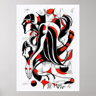 Poster Tinta mágica vermelha