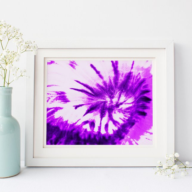 Póster Tinta Purple Tie Dye (Purple Tie Dye Poster)