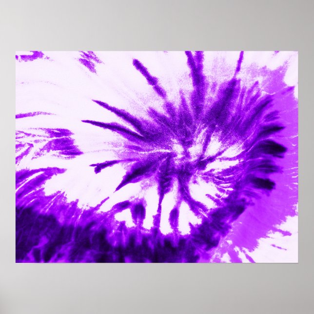 Póster Tinta Purple Tie Dye (Frente)