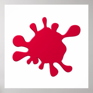 Póster Tinta vermelha