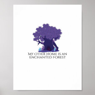 Poster Tinta Whimsigoth - Florestas Místicas, Luas e Magi