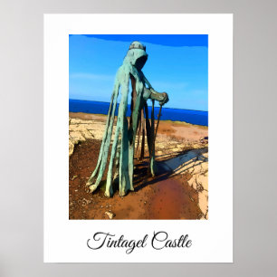 Poster Tintagel King Arthur Monument Cornwall