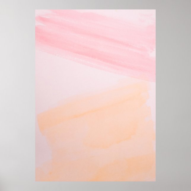 Poster Tintas cor-de-rosa e laranja (Frente)