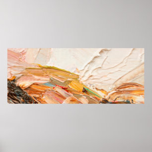 Poster Tintas e alivios de óleo pastoso em relevo. Protoc