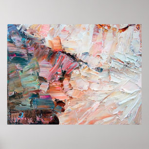 Poster Tintas e alivios de óleo pastoso, gravadas e expre