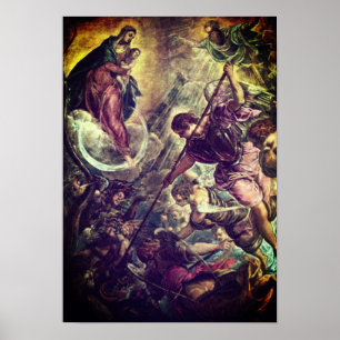 Poster Tintoretto - Archangel Michael luta Satã