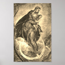 Poster Tintoretto Crescent Moon Madonna Maria Apocalypse