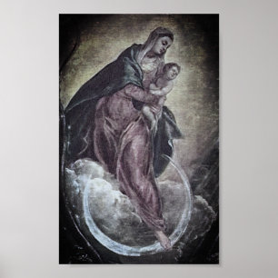 Poster Tintoretto Crescent Moon Madonna Mary Apocalypse