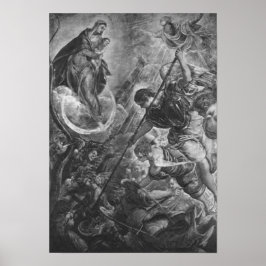 Poster Tintoretto – Kampf des Erzengels Michael mit Satan