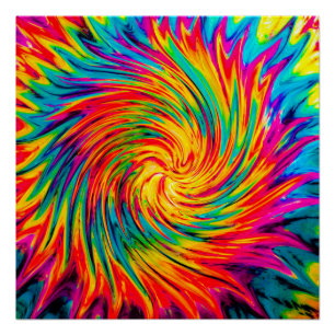 PÓSTER TINTURA EM VENTO ABSTRATO
