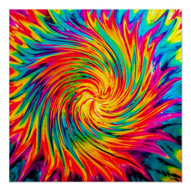 PÓSTER TINTURA EM VENTO ABSTRATO (Frente)