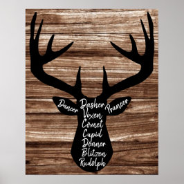 Poster Tiny Reindeer Christmas