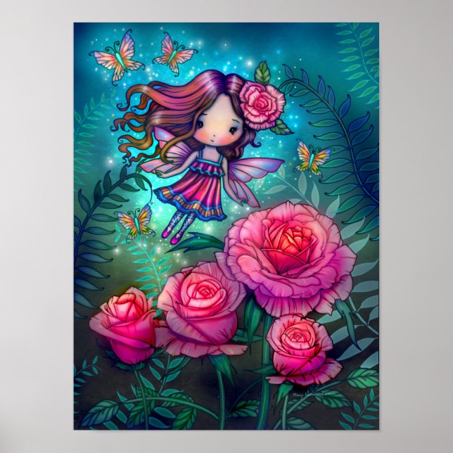Poster Tiny Rosa Fairy Fantasy Art de Molly Harrison (Frente)