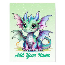 Tiny Wings Dragon – Personalized Kids Wall Art