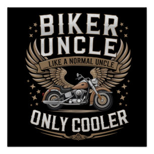 Póster Tio Ciclista Moto Dia dos Pais