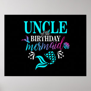 Poster Tio Da Família Aniversário Da Sereia
