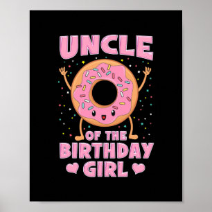Poster Tio Da Rapariga De Aniversário, Rosquinha Rosa