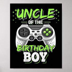 Poster Tio Do Aniversário Jogo De Vídeo Correspondente