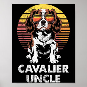 Poster Tio do Cavalier King Charles Spaniel Cachorro Vint