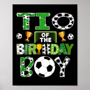 Poster Tio do menino aniversariante jogador de futebol di