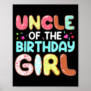 Poster Tio Groovy Da Menina Do Aniversário Fofo Faz Famíl