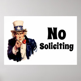 Poster Tio Sam Diz Sem Solicitação