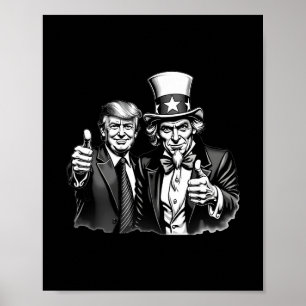 Poster Tio Sam Donald Trump Selfie Polegar Para Cima Roup