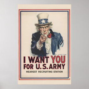 Poster Tio Sam Eu Quero Você 1917 Primeira Guerra Mundial