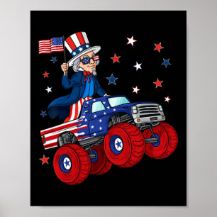 Poster Tio Sam Monster Truck 4 De Julho