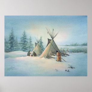 Póster TIPI CAMP SQUAW by SHARON SHARPE