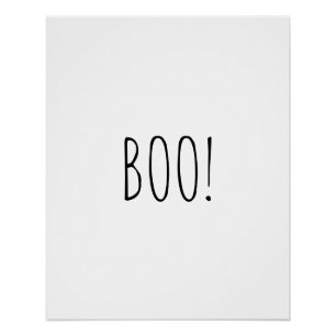 Póster Típica de boo branco assustadora engraçada Hallowe