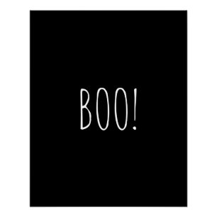Póster Típica de boo preto assustadora engraçada Hallowee
