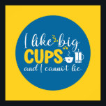 Poster Típica de café engraçado Típica de café Retro Cozi<br><div class="desc">Arte tipográfica colorida com cores retrô e vibrantes. Peitos engraçados e citações sobre comida, cozinhar, assar e jantar. Condecoração perfeita para sua cozinha, restaurante, café, compro de padaria ou restaurante. A cor de fundo (o círculo e o quadrado) é personalizável através da Ferramenta Design.</div>