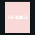 Poster Típica de chefe de menina rosa e rosa moderna<br><div class="desc">Típica de chefe de menina rosa e rosa moderna</div>