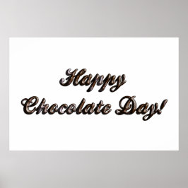 Poster Típica Engraçada Feliz Dia do Chocolate