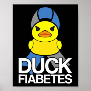 Poster Tipo 1 Diabetes Pato Fiabetes T1d Consciência
