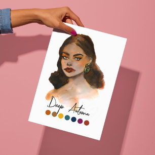 Poster Tipo de outono Profundo - Arte de Análise de Cores