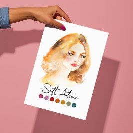 Poster Tipo de outono Suave - Arte de Análise de Cores Sa