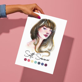 Poster Tipo de Verão Suave — Arte de Análise de Cores Saz