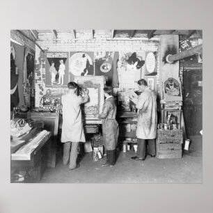 Póster Tipografia, 1921. Foto Antiga