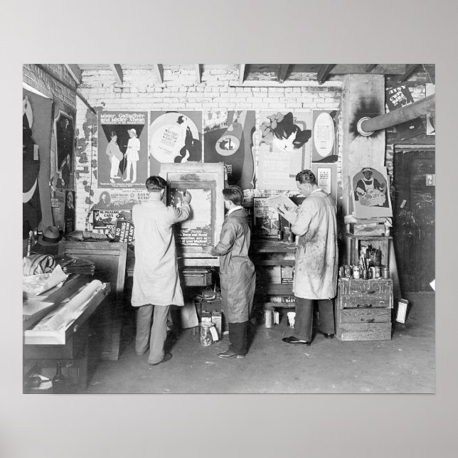 Póster Tipografia, 1921. Foto Antiga (Frente)