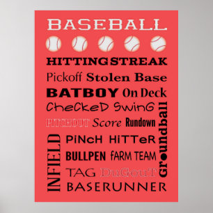 Poster Tipografia BASEBALL
