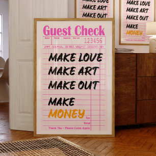 Poster Tipografia Coquete Arte de Parede Feminina Motivac