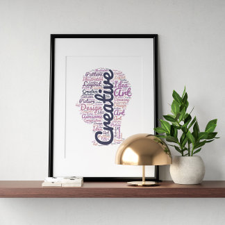 Poster Tipografia criativa em forma.
