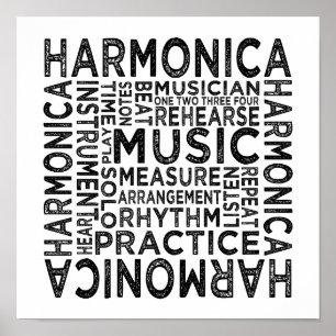 Poster Tipografia da harmônica