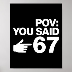 Poster Tipografia da mão apontadora engraçada 67 Você dis