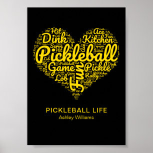Poster Tipografia de Arte do Palavra com Vida de Piceball