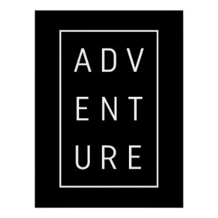 Póster Tipografia de Aventura