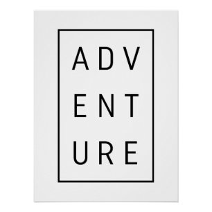 Póster Tipografia de Aventura