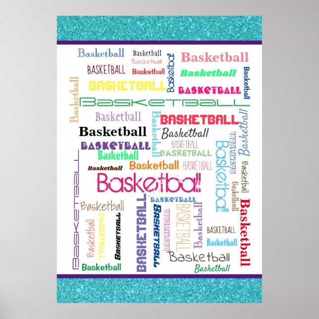 Poster Tipografia de Basquetebol (Frente)